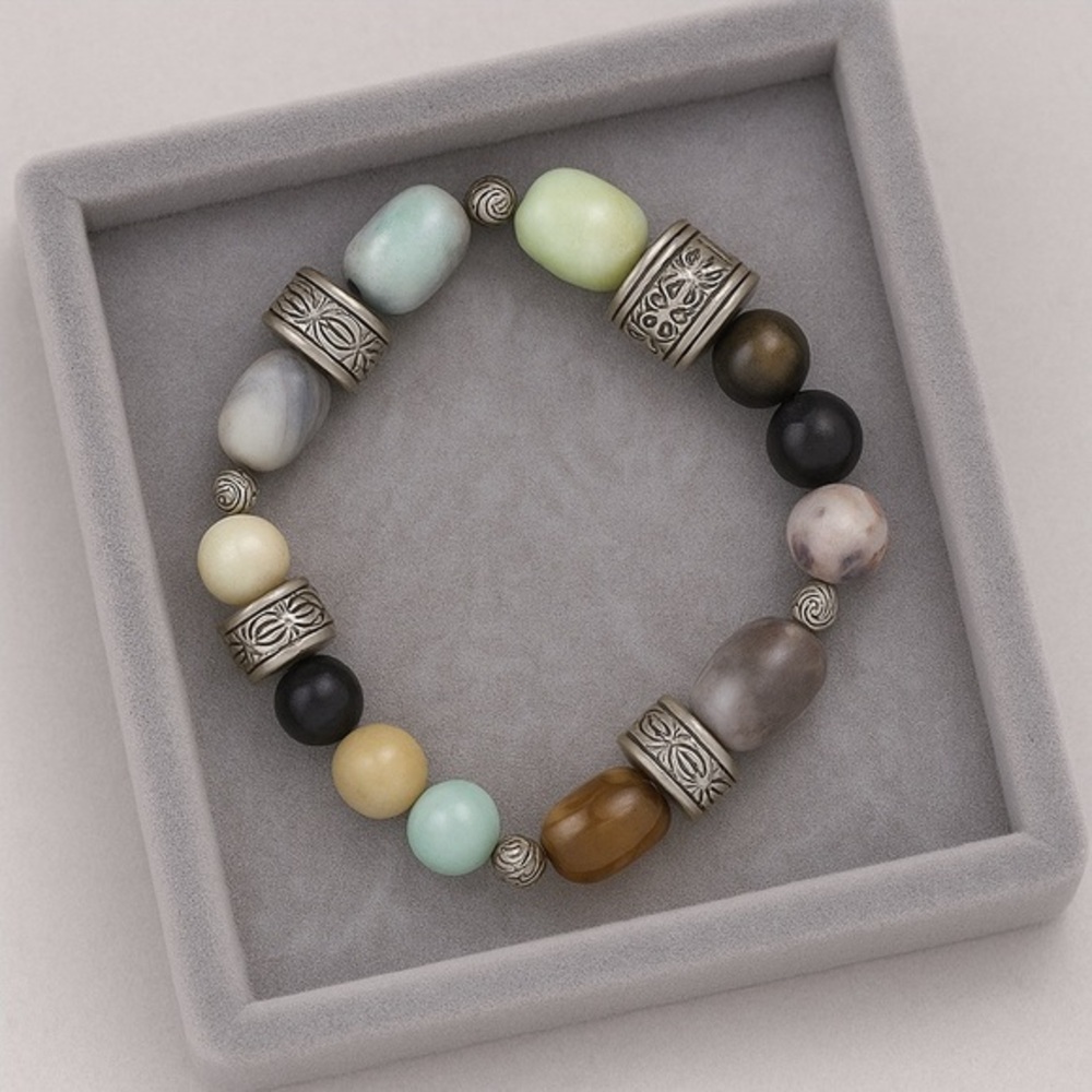 Premier Designs NATURAL WONDERS Stretch Bracelet EUC #057